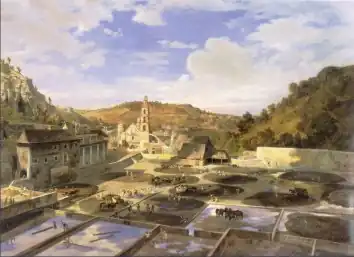 Eugenio Landesio, Patio de la Hacienda de Regla (es), 1857.