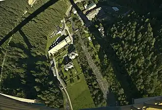 Vue de la vallée depuis le milieu du viaduc.
