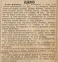 Évasion et vol de nourriture, Le Journal du Midi, 12 février 1889.