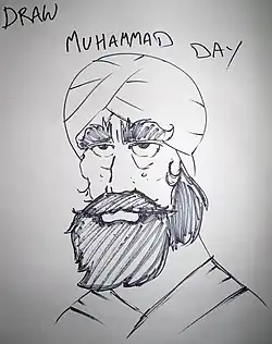 Dessin représentant Mahomet dans le cadre de Everybody Draw Mohammed Day (2010).