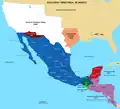 Évolution territoriale du Mexique.