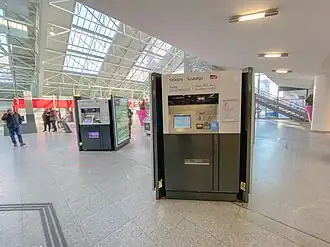 Automates de délivrance de titres de transports régionaux.