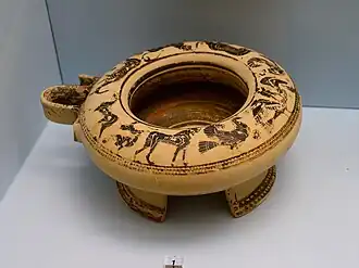 Exaleiptron (vase à onguents), frise animalière, déb. -VIe s.