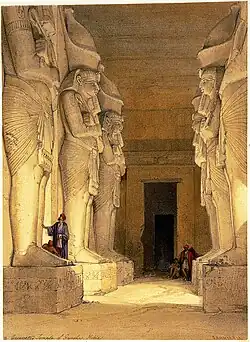 Partie taillée dans la roche