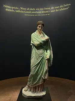 Restitution expérimentale des couleurs sur la « Petite Herculanaise » : type de femme plus jeune que la « Grande Herculanaise » v. 330-300