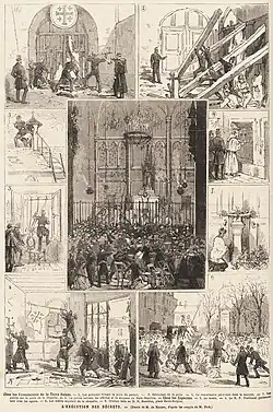 Ensemble de neuf dessins monochromes.