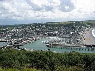 Fécamp, depuis la falaise.