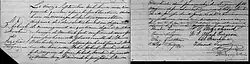 Acte de mariage entre Felix Gabriel Marchand et Herzelie Turgeon. 12 septembre 1854. Paroisse Saint-Louis-de-Terrebonne de la ville de Saint-Louis-de-Terrebonne.