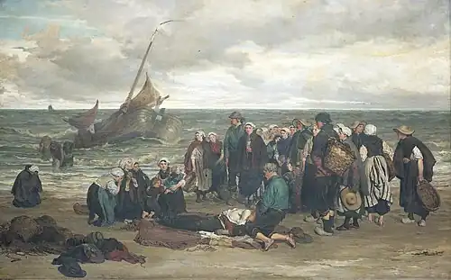 Félix Cogen, Les Naufragés (1880).