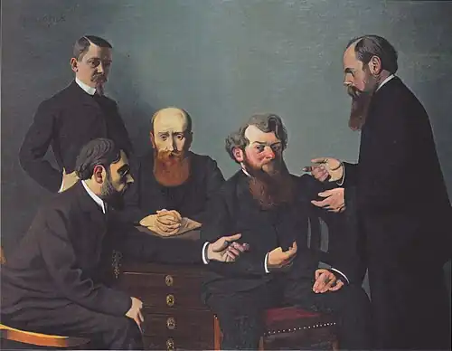 Félix Vallotton, Les Cinq peintres, 1902-1903, musée des Beaux-Arts de Winterthour.