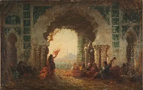 Sérail à Constantinople, la danse de l'almée - Félix Ziem,1880-1900Petit Palais, Paris