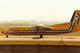 Fairchild FH-227B F-GCFD de TAT à Orly pour La Rochelle en 1981