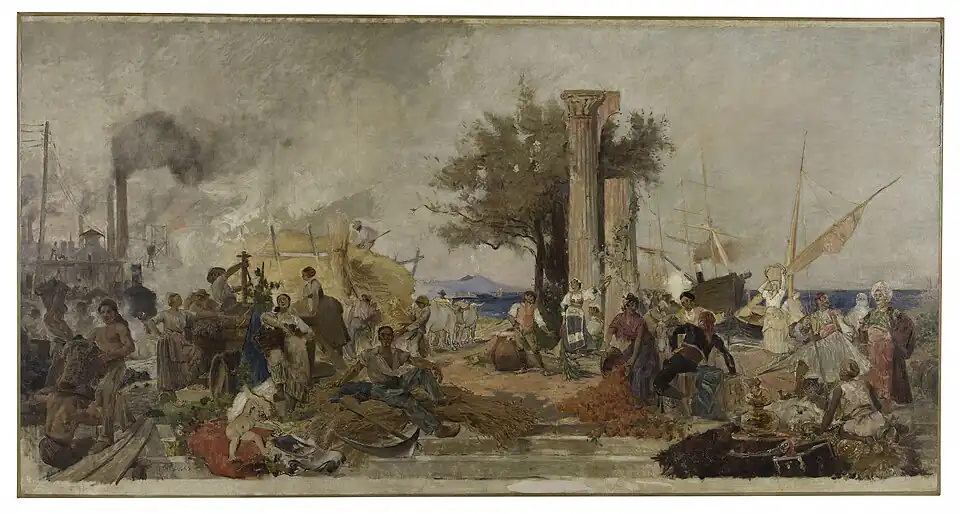 Esquisse pour la Bourse du Commerce de Paris : L'activité commerciale en Europe (vers 1889), Paris, Petit Palais.