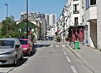 Partie centrale (au niveau de la rue du Tage) en direction du nord.