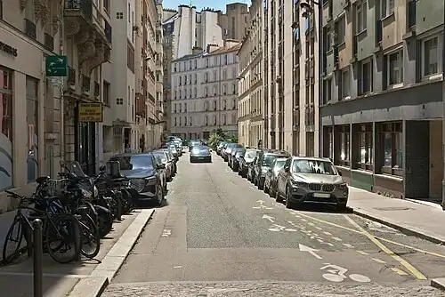 Rue vue depuis l'avenue des Gobelins.