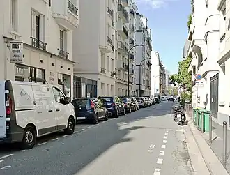 Partie nord de la rue.