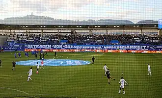 Tribune des supporters du nouveau stade