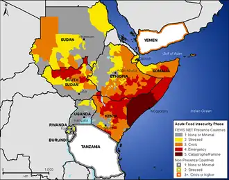 La famine en 2011 dans la Corne de l'Afrique (Famine Early Warning Systems Network - USAID)