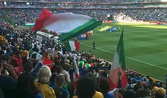 L'intérieur du stade Mbombela à Nelspruit.