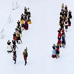 Le groupe de danse San Felix de Carreño au Festival interceltique de Lorient.