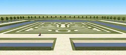 Restitution du grand parterre du château de Fitz-James, XVIIIe&nbsp;siècle