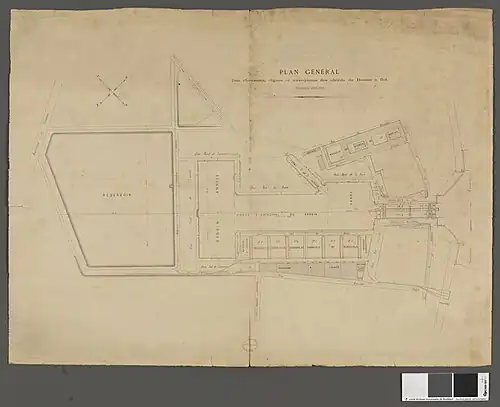 Plan général des chaussées digues et terre-pleins des abords du Bassin à flot. Archives Bordeaux Métropole, Bordeaux XXVIII C 2. BORDEAUX Fi XXVIII C 2