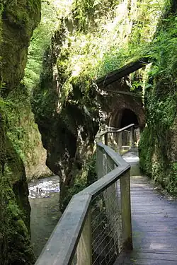 L'aménagement des gorges.