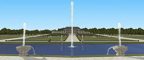 Restitution des cascades basses du jardin du château de Frémont, première moitié du XVIIe siècle.