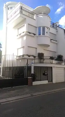 Façade de la maison dite Paquebot vue de la Rue Thiers