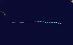 Parcours de la tempête tropicale Fabio