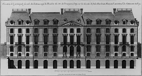 Elévation du Château-Neuf du côté du parterre. Mariette, vers 1715.