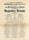 Verso de la facture de la Maison des Magasins Réunis imprimée par J.Royer