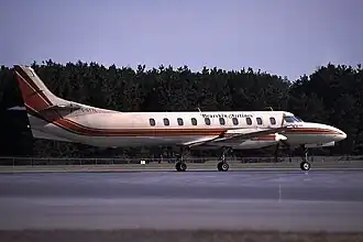 Un Fairchild Metroliner de Bearskin Airlines, semblable à celui impliqué dans l'accident.