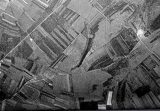 Emplacement de l'aérodrome de Falaise le 29 juin 1947