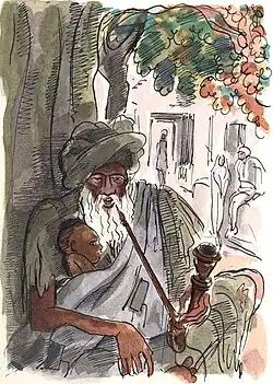 Dessin paru dans Les bâtisseurs de ponts de Rudyard Kipling.