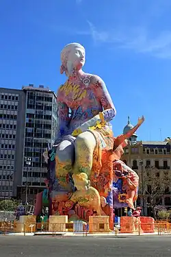 Falla de la place de la Mairie de Valence 2019.