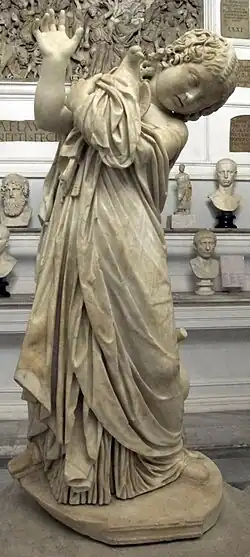 Petite fille avec colombe.