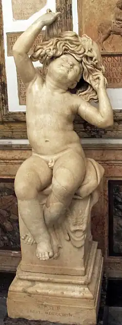 Enfant au masque de Silenic, d'après un prototype du IIe&nbsp;siècle&nbsp;av. J.-C. (collection Albani).