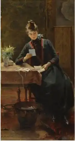 La Lettre, huile sur toile, collection privée