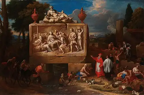 Fantasielandschap met de Heilige Carlo Borromeo - Rijksmuseum