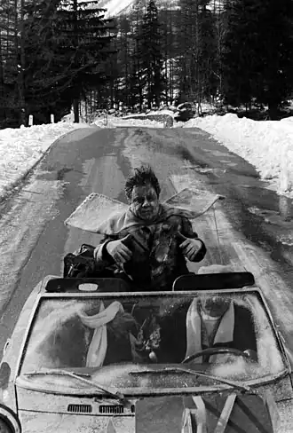 Fantozzi arrive à Courmayeur
