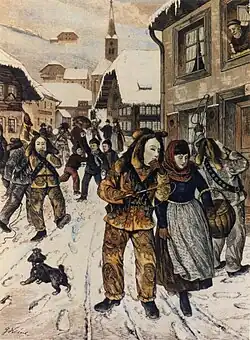 Carnaval dans la Forêt-Noire, 1890.