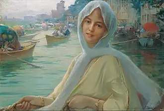 Les délices de la baie de Göksu, tableau de Fausto Zonaro.