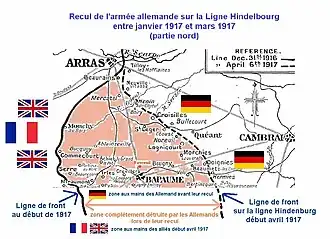 Carte de la ligne Hindenburg.