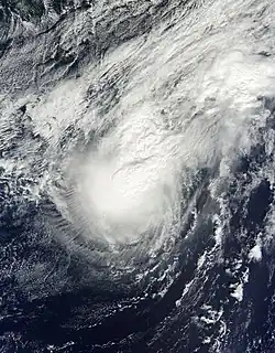 L'ouragan Fay le 12 octobre 2014 à 14 h 55 UTC.