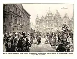 La Place d'Anvers (en néerlandais : Antwerpseplaats) pendant l'occupation allemande.