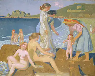 Baigneuses à Perros-Guirec (vers 1909), huile sur toile, 98&nbsp;×&nbsp;122&nbsp;cm, Paris, Petit Palais.