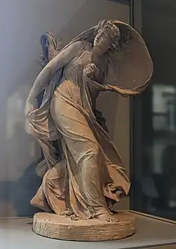 Femme effrayée d’un coup de tonnerre qui vient de rompre un arbre à côté d’elle, Salon de 1798, terre cuite, Paris, musée du Louvre