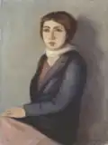 Femme en veste (Marie), c. 1930, hst, 81&nbsp;×&nbsp;60&nbsp;cm, musée d'Art et d'Histoire du judaïsme, Paris.