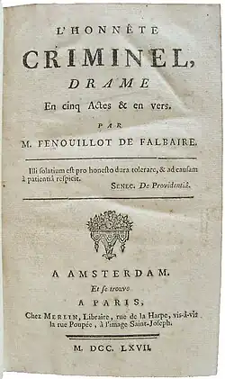Image illustrative de l’article L'Honnête Criminel, ou l'Amour filial